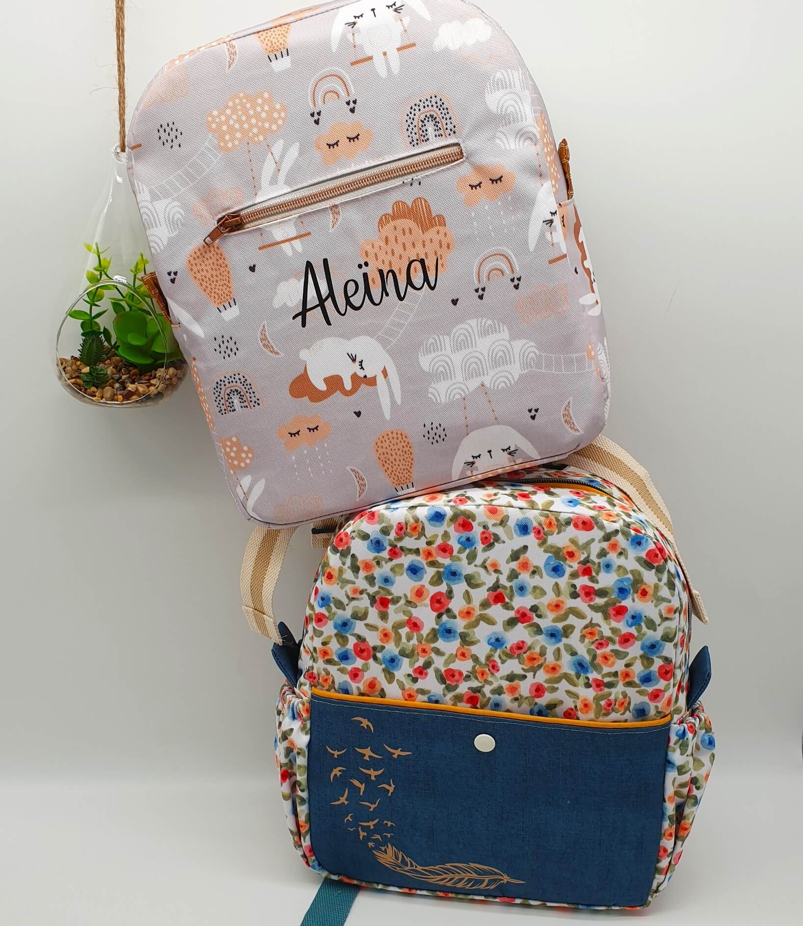 Sac à dos isotherme enfant plume romantique ensemble