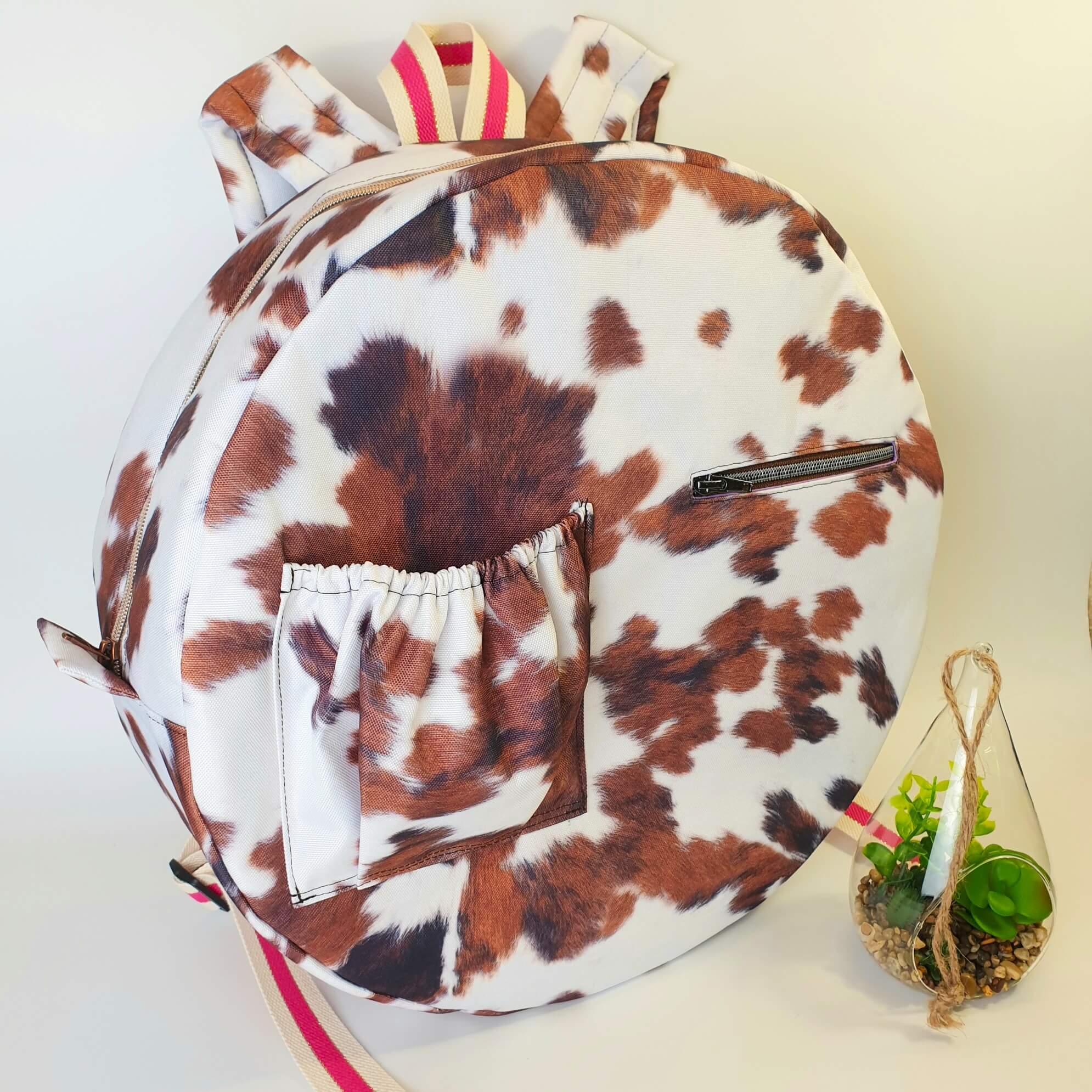 Sac à dos pour tambour chamanique 37cm peau de bête profil