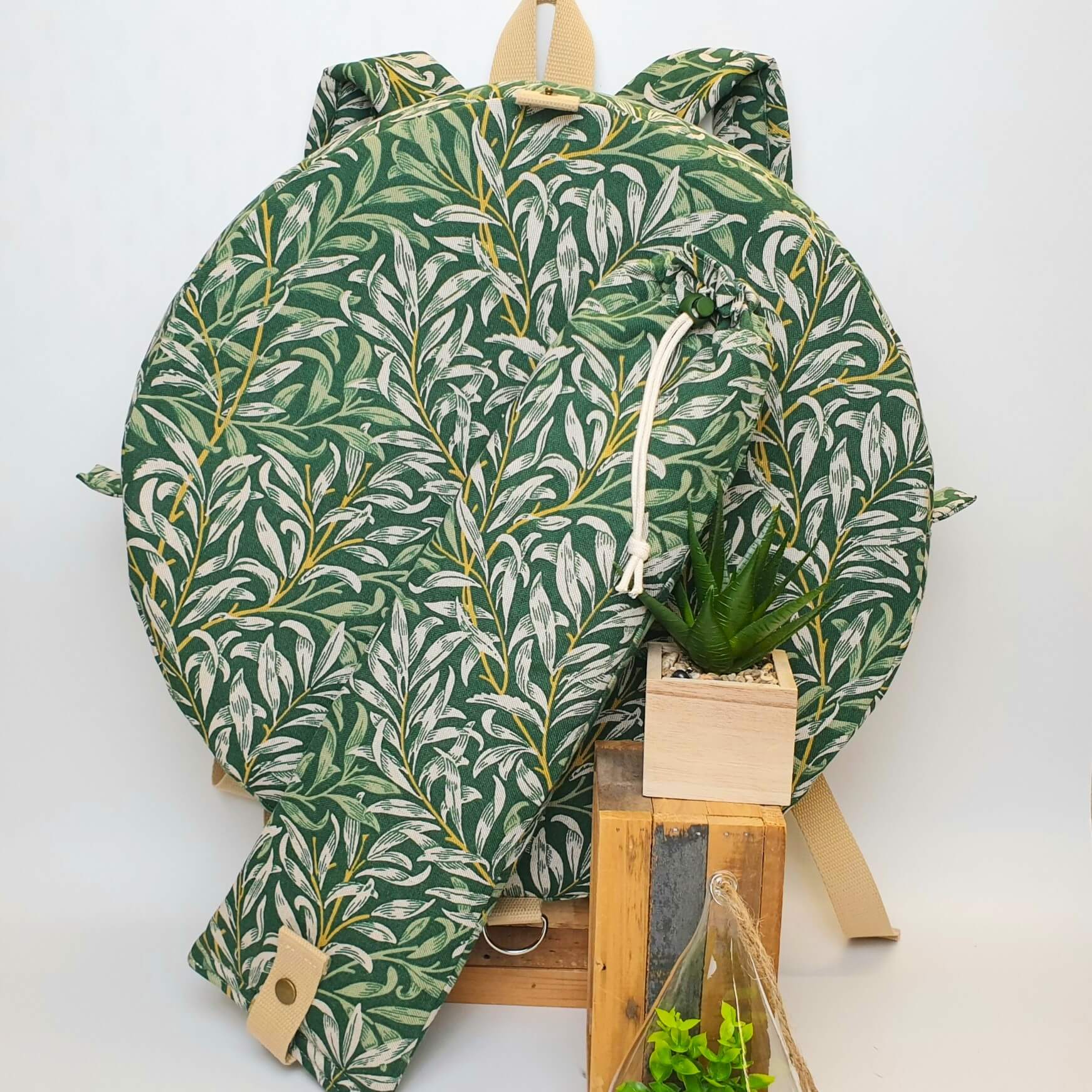 Sac à dos pour tambour chamanique 40cm bambou + mailloche