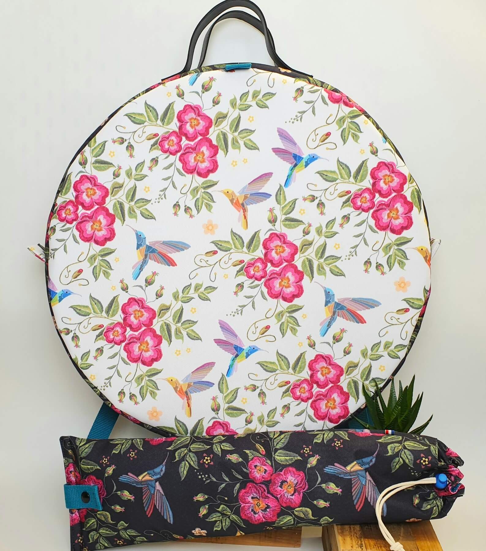 Sac à dos pour tambour chamanique 46cm Colibri petites anses