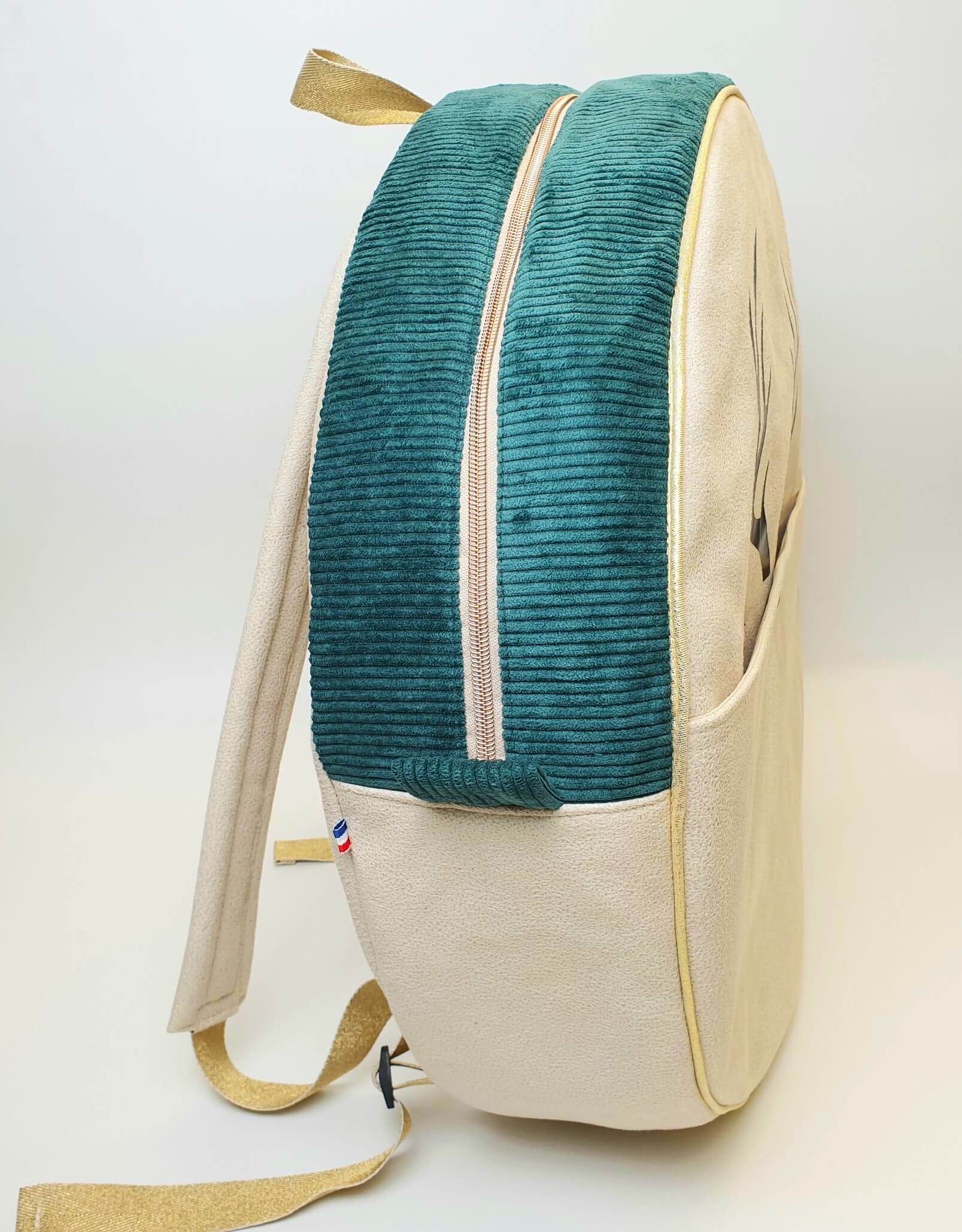 Sac à dos pour tambour chamanique 45 cm suédine + velours contour