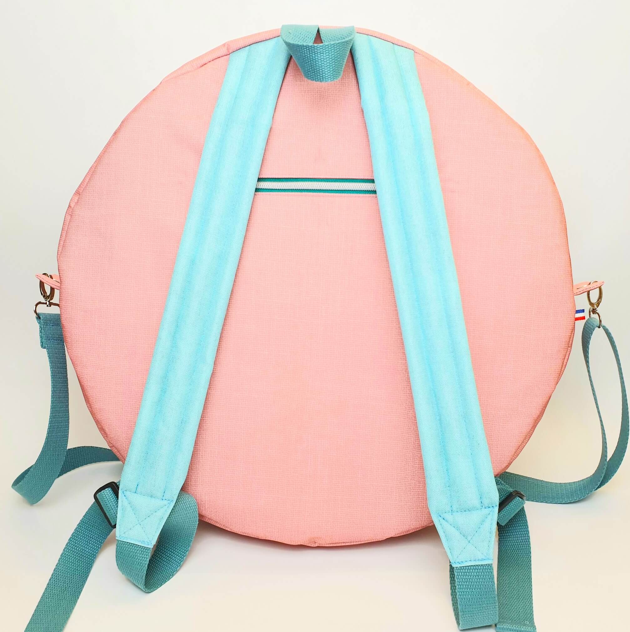 Sac à dos pour tambour chamanique 42cm Saumon dos