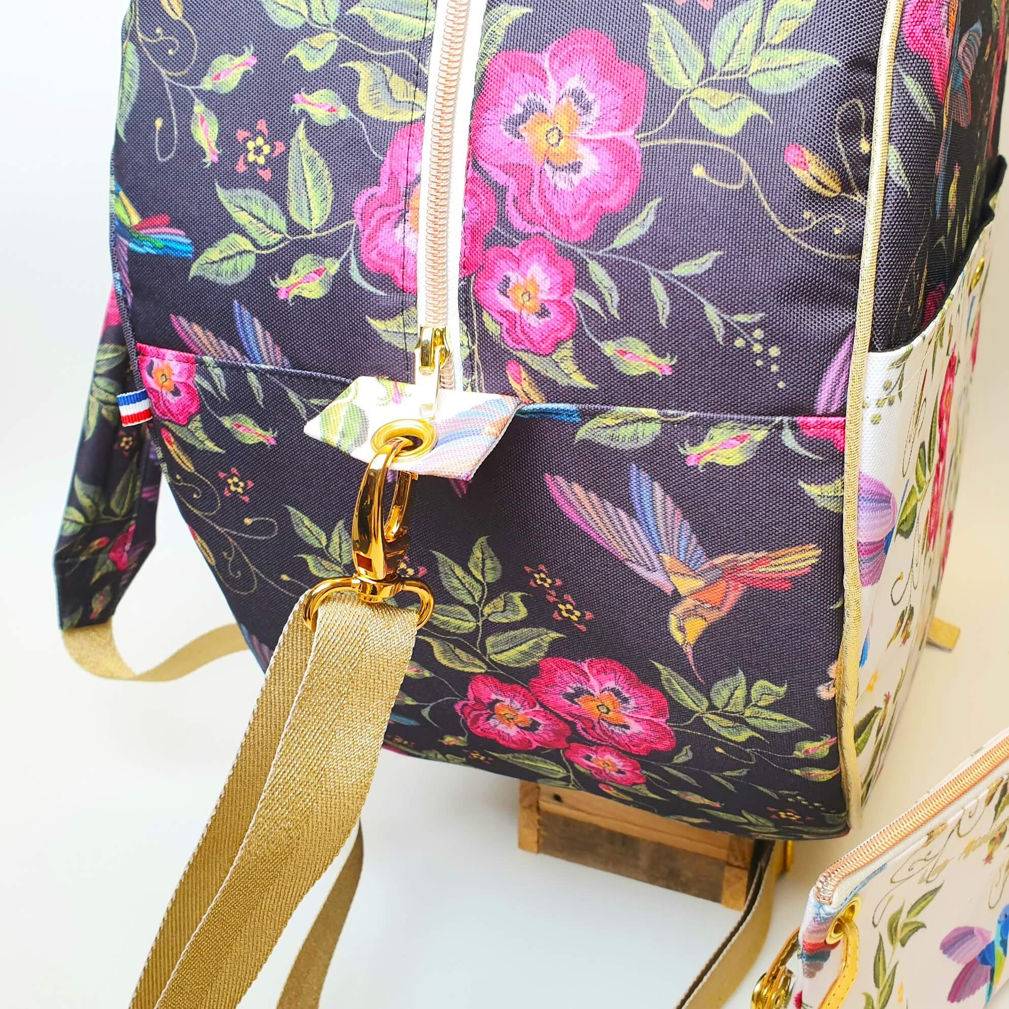 Sac à dos pour tambour chamanique 46cm Colibri bandoulière