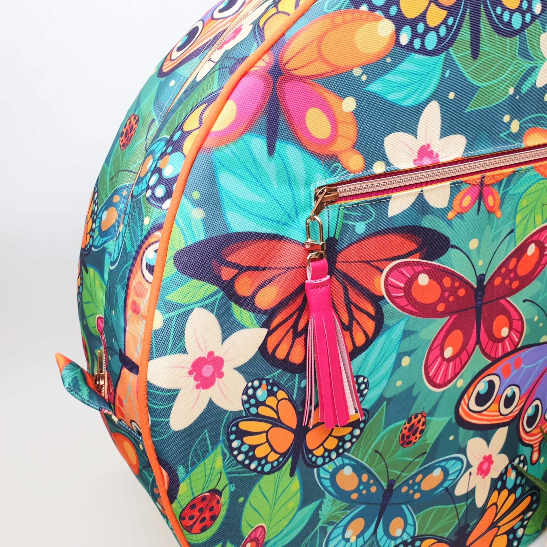 Sac à dos pour tambour chamanique 48cm Papillon passepoil