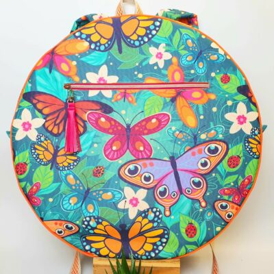 Sac à dos pour tambour chamanique 48cm Papillon pompon