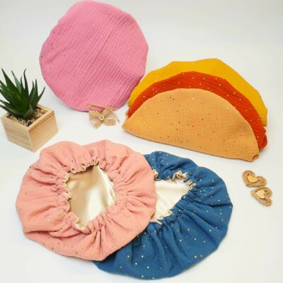 Bonnet de soin capillaire en satin
