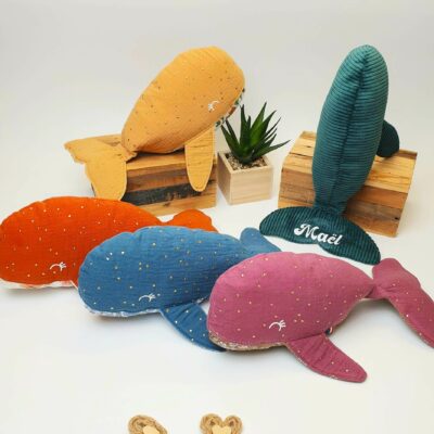 Doudou baleine ensemble