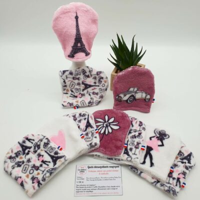 Gants démaquillants Paris ensemble