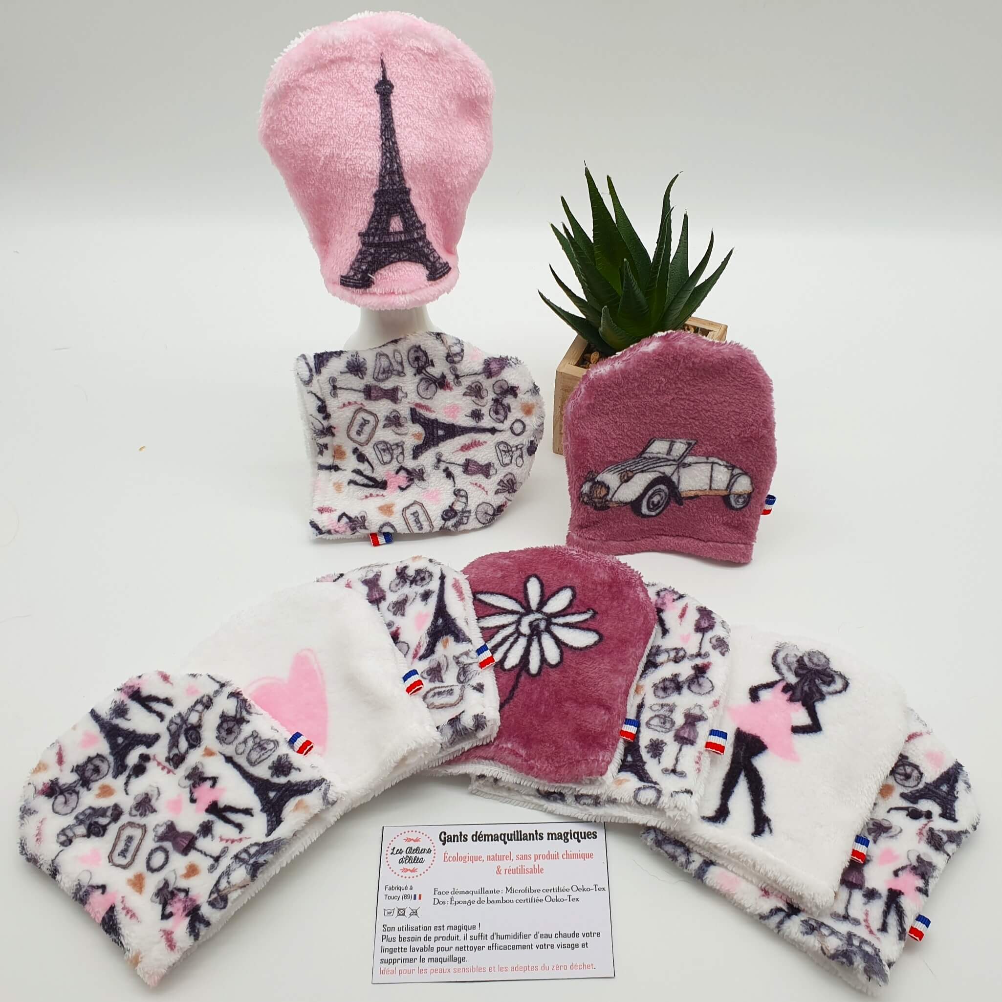 Gants démaquillants Paris ensemble