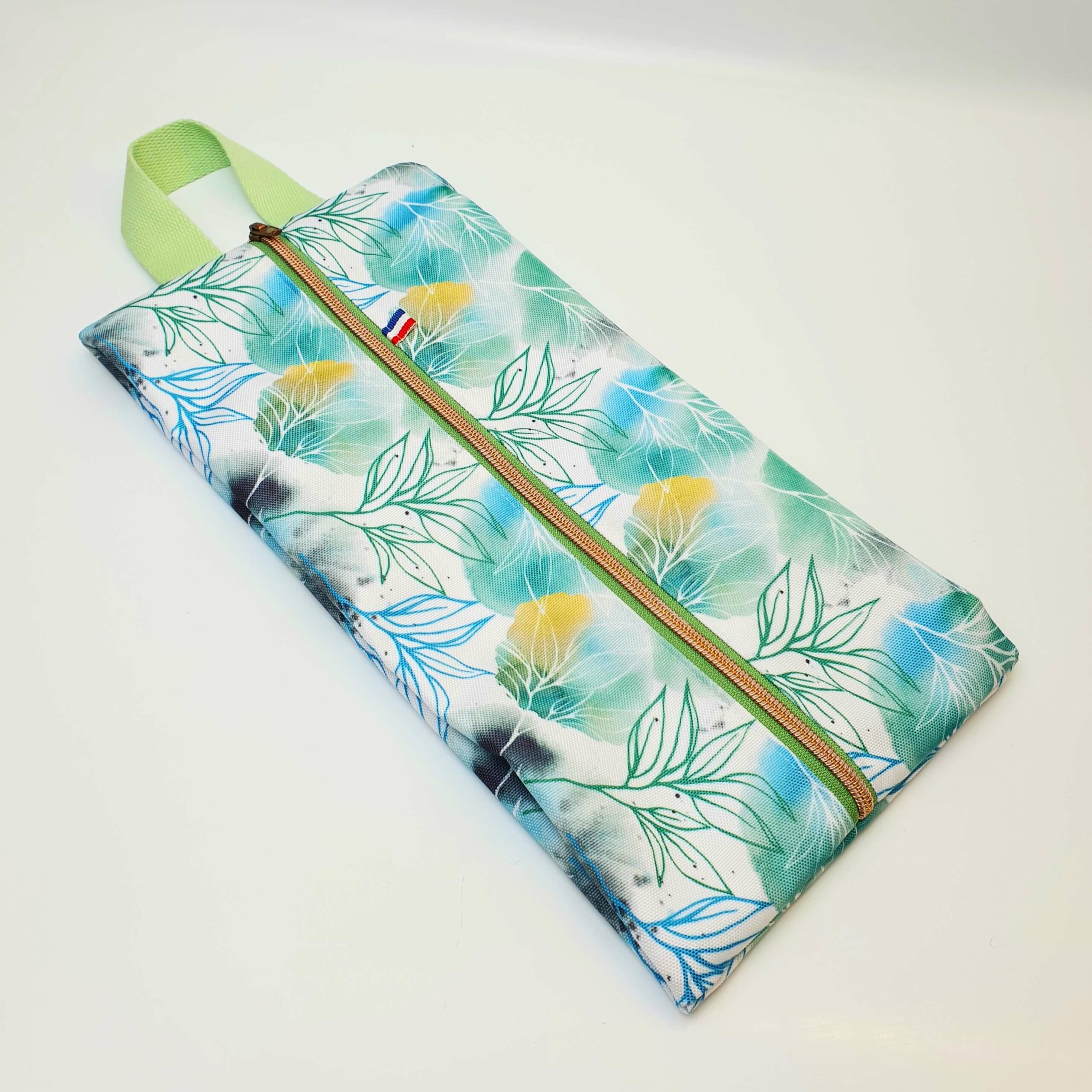 Sac à chaussures imperméable vert d'eau