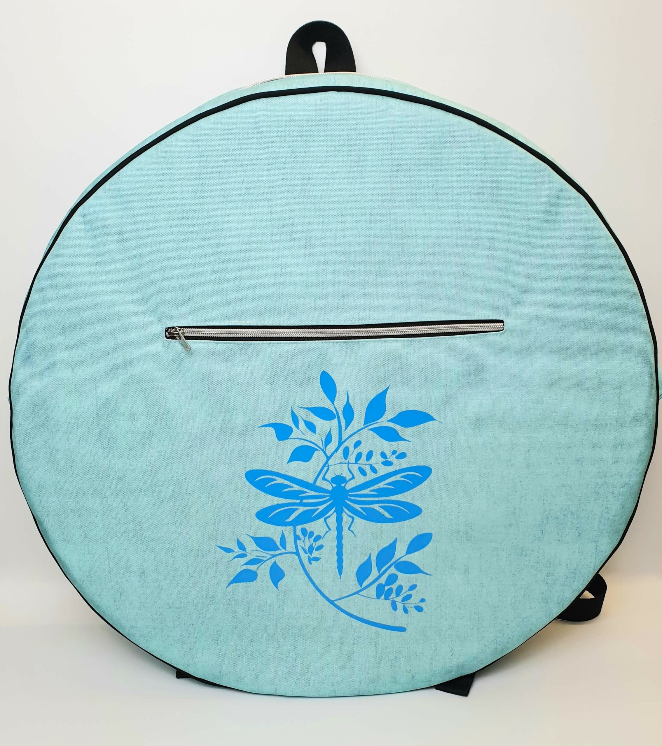 Sac à dos pour tambour chamanique 52cm Vert menthe face