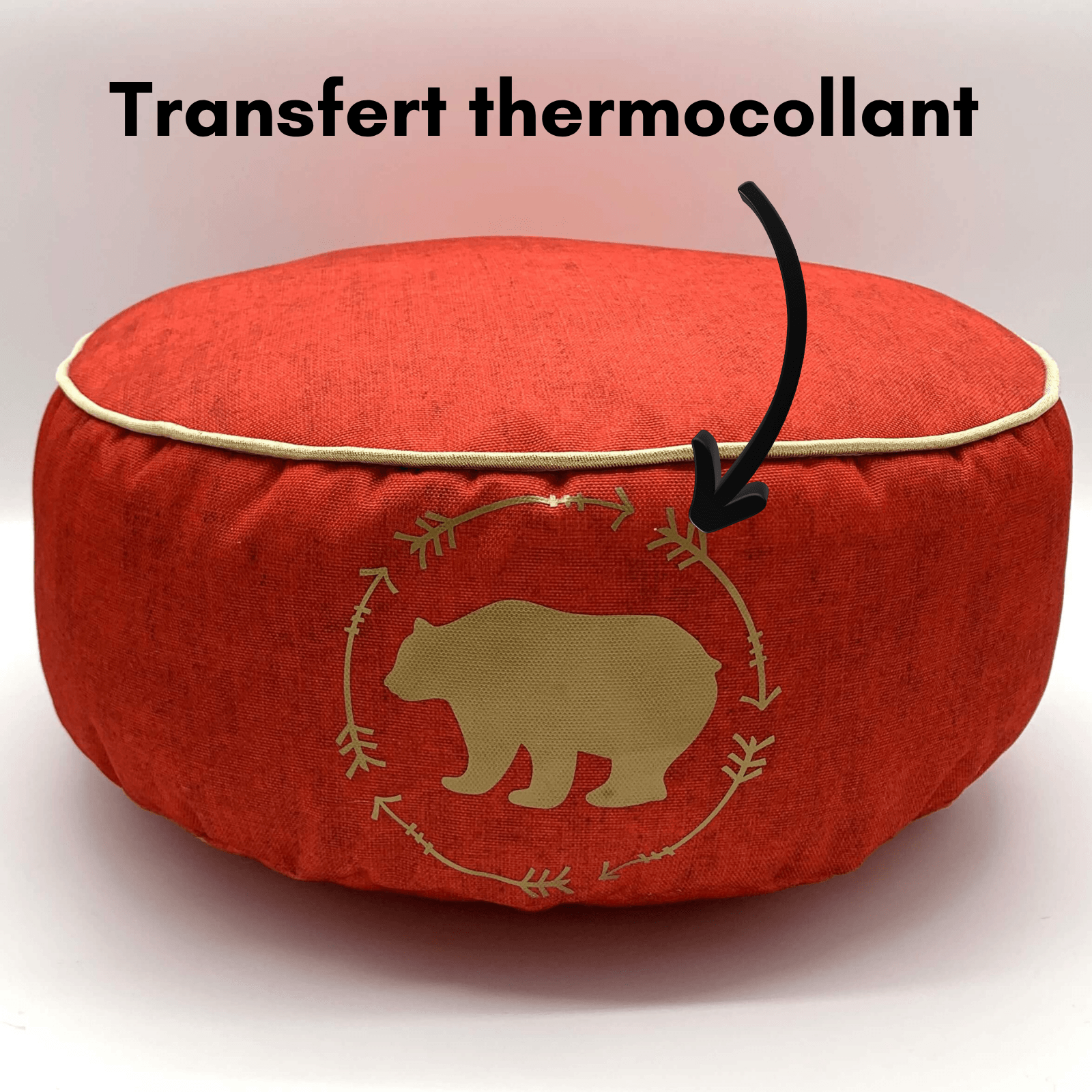 coussin de méditation, déco & détente rond SUR-MESURE transfert