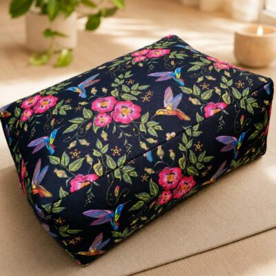 Coussin de méditation rectangulaire Toile de coton Colibri