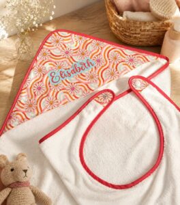 Serviette tablier Personnalisée éponge bambou Oeko-Tex