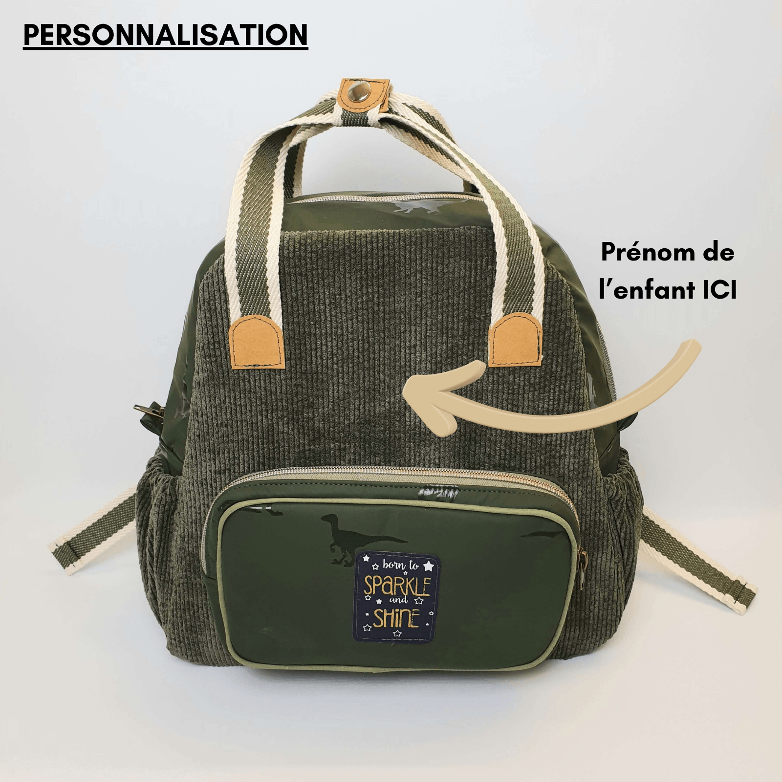 Sac à dos enfant isotherme Dino personnalisation
