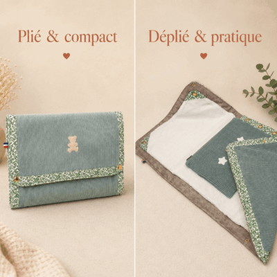 Tapis à langer velours présentation