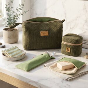 Coffre Soin Éco-Chic vert présentation
