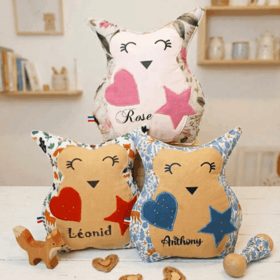 Doudou Hiboux ensemble