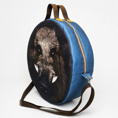 Sac pour tambour chamanique modèle fermé 48cm sanglier contour
