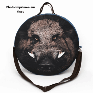 Sac pour tambour chamanique modèle fermé 48cm sanglier face
