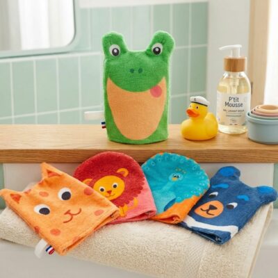 Gant de toilette enfant Jungle